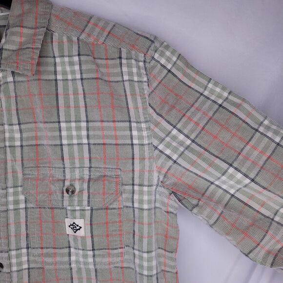 Ripcurl Corduroy Shirt Mens Small Plaid Green, Red - Picture 4 of 10
